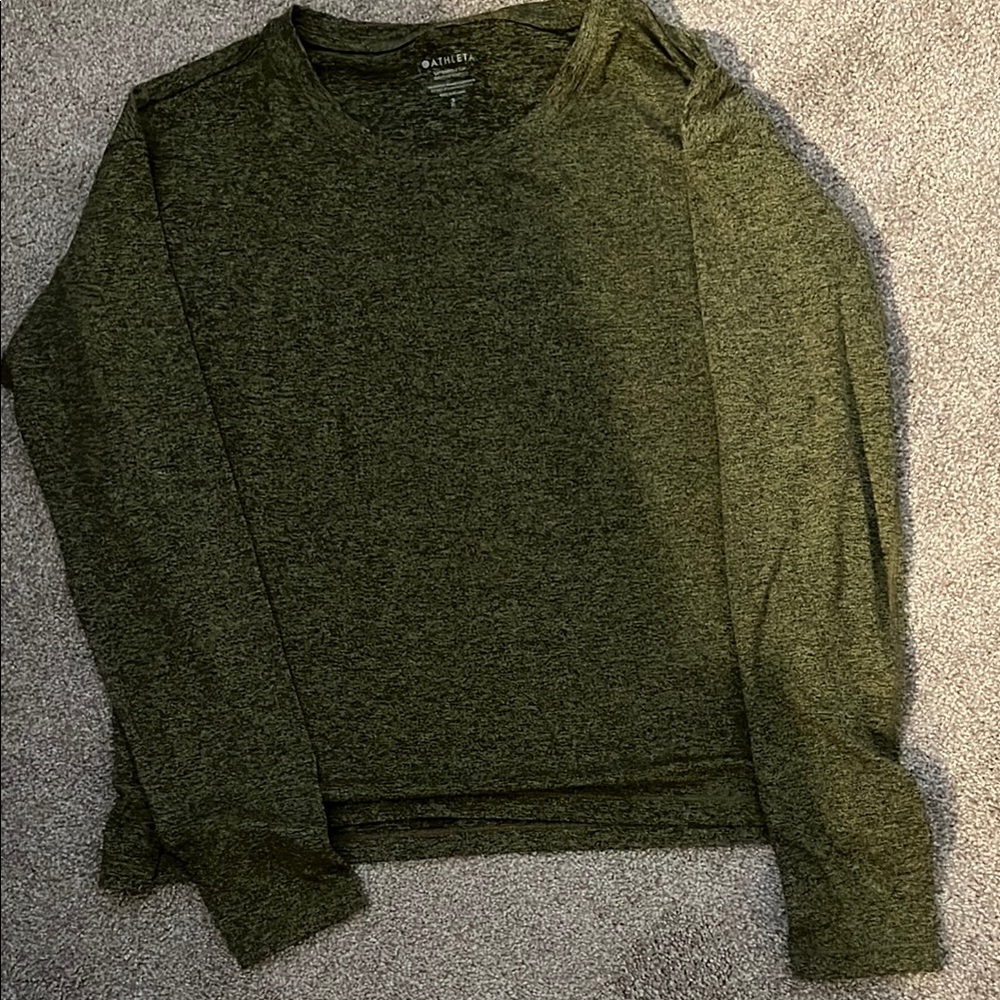 Athleta Gray Uptempo II Long Sleeve Top